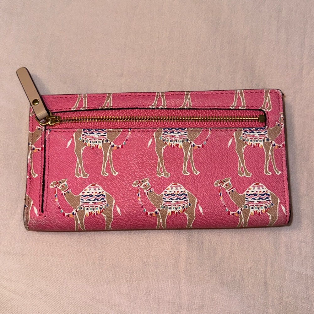 Kate Spade Pink Camel Print Wallet - Picture 2 of 4